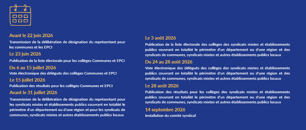 Calendrier des élections
